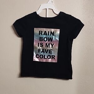 Garanimals Black Short Sleeve Tee with Holographic Graphic